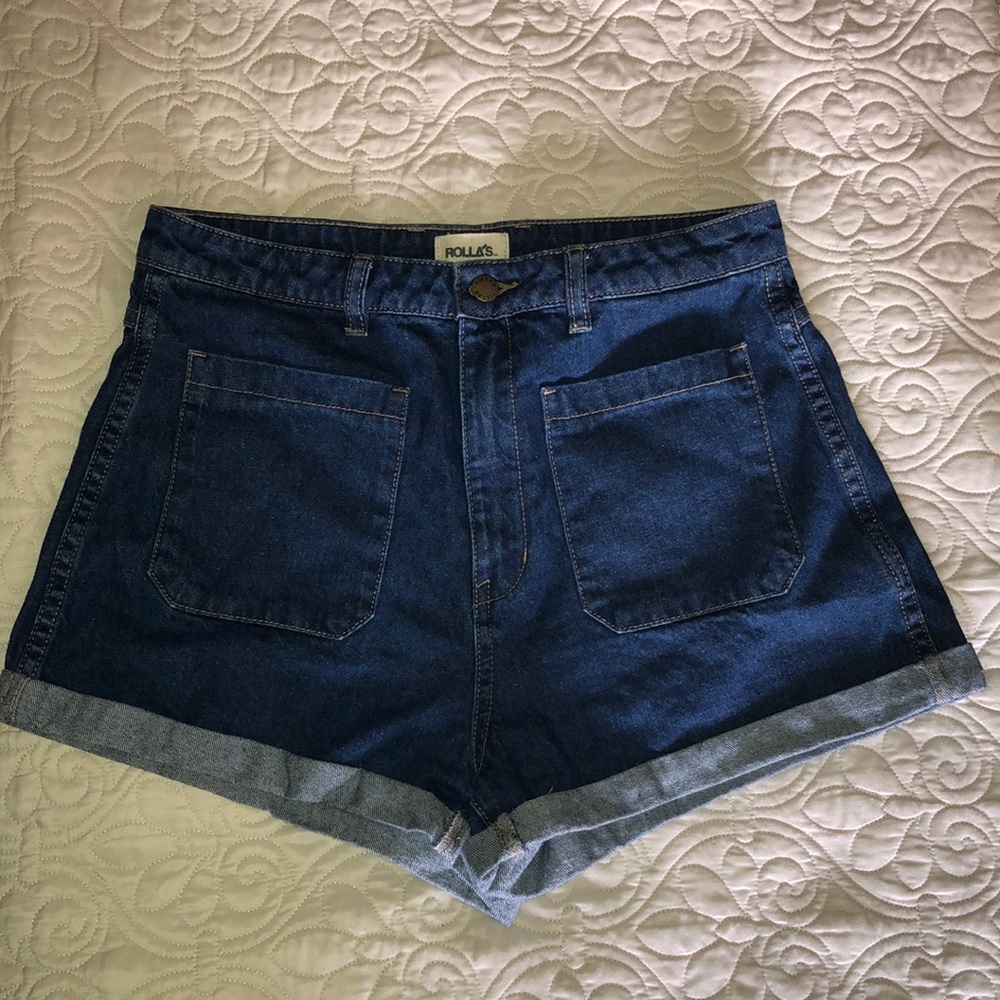 High wasted jean shorts